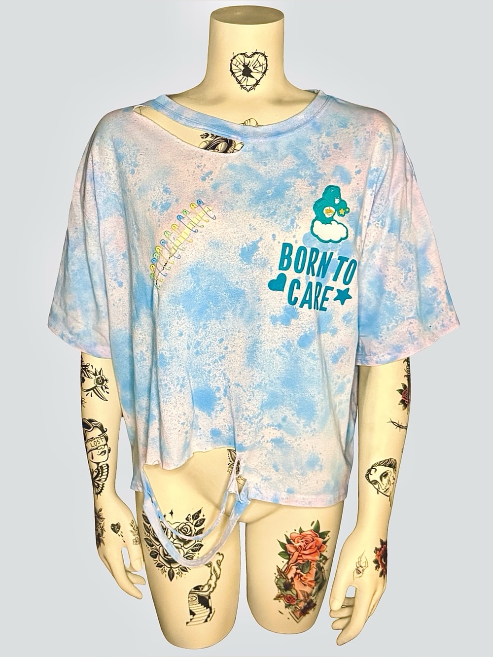 Custom Care Bears punk t-shirt